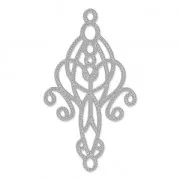 Filigreed Spacer/Chandelier to decorate 43,5mm rhodium tone x1