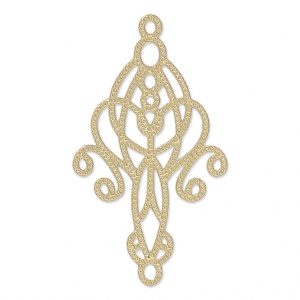 Filigreed Spacer/Chandelier to decorate 43,5mm gold tone x1