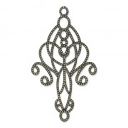 Filigreed Spacer/Chandelier to decorate 43,5mm bronze tone x1