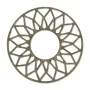Filigreed Spacer sun to decorate 38mm bronze tone x1