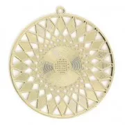 Metal filigree spacer to customize 37mm gold tone x1