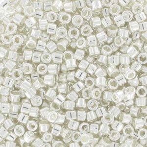 Miyuki Delica 11/0 DB0551 - Bright Sterling Silver Plated wholesale package 50g