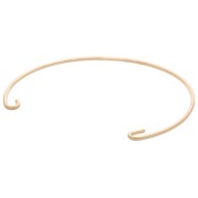 Jonc bracelet 2 loops to decorate 13 cm in Gold filled x1|raw }}