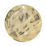 Crumbled sequin 40mm fine Gold plated x1