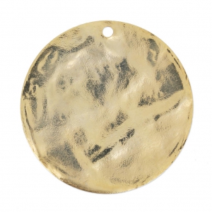 Crumbled sequin 40mm fine Gold plated x1