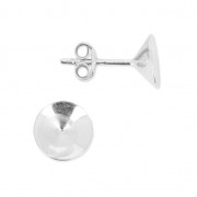 Earstuds for PureCrystal cabochons 1088 6mm 925 silver x2|raw }}