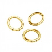 3.75x0.8mm 925 Sterling Silver open Jump rings gold plated x25|raw }}