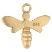 Pendant Bee 13.5 mm - 925 Sterling Silver Fine gold plated x1