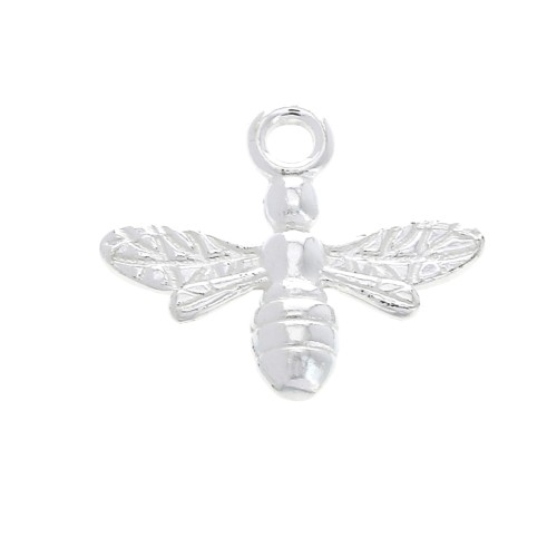 925 Sterling Silver Bee pendant 13 mm  x1