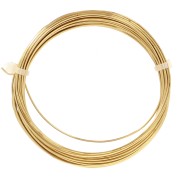 Brass Jewelry Wire, Round, 0.8 mm, Unfinished, Anti-Tarnish Coated, 6 m