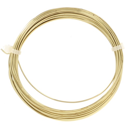 0.8 mm round anti-tarnish brass jewelry wire x6m
