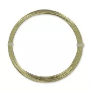 Brass Jewelry Wire, Round, 0.4 mm, Unfinished, Anti-Tarnish Coated, 20 m