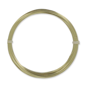 Brass Jewelry Wire, Round, 0.4 mm, Unfinished, Anti-Tarnish Coated, 20 m