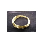 Brass Jewelry Wire, Round, 0.4 mm, Unfinished, Anti-Tarnish Coated, 20 m