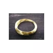 Brass Jewelry Wire, Round, 0.4 mm, Unfinished, Anti-Tarnish Coated, 20 m