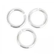7x1mm 925 Sterling Silver open Jump rings x10