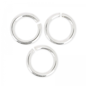 7x1mm 925 Sterling Silver open Jump rings x10