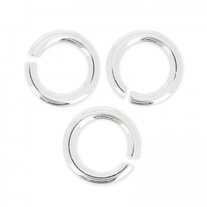 6x1mm 925 Sterling Silver open Jump rings - Made in Europe x10