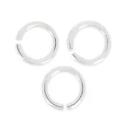 5,5x0,8mm 925 Sterling Silver open Jump rings - Made in Europe x20