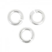 4x0.8mm 925 Sterling Silver open Jump rings - Made in Europe x25
