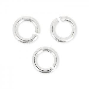 4x0.8mm 925 Sterling Silver open Jump rings - Made in Europe x25