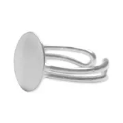 Ring base for children with 10mm pad Silver tone x1