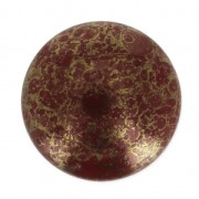 Glass Cabochon by Puca® 18 mm Red Corail Luster Bronze x 1|raw }}