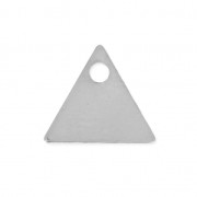 Metal triangle flat sequin 8 mm rhodium tone  x8|raw }}