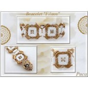 Glass beads Tinos® by Puca® 4x10 mm Dark Bronze x10g