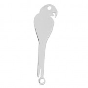 925 Sterling Silver Parrot charm 21 x 5.5 mm  x1|raw }}