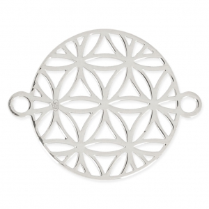 925 Sterling Silver Spacer Mandalas flower 15mm x1