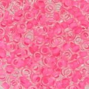 Toho seed beads Demi Round 8/0 TO8RDR0971 - Crystal Mat Neon Pink Lined x5g