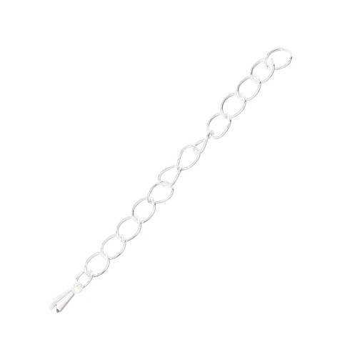Fine silver plating extension chain 50 to 60mm