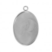 304 Stainless steel Pendant for 18x13 flat back cabochon x1