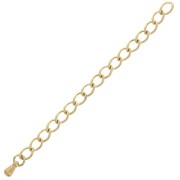 Rombo 70 mm mesh extension chain in 304L stainless steel, gold-plated x1