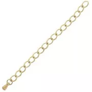 Rombo 70 mm mesh extension chain in 304L stainless steel, gold-plated x1