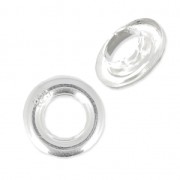 925 Sterling Silver FIMO beads grommets x2
