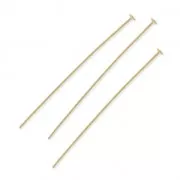 Soft head pin 50 x 0,8fine Gold plated x10