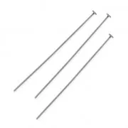 Soft head pin 50 x 0,8 Old Silver Tone x10