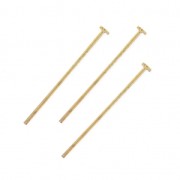 Soft head pin 30 x 0,8fine Gold plated x10