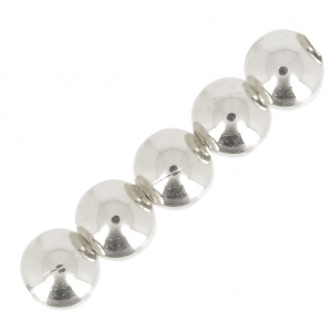 2 mm Round Beads - Made in Europe - 20x Fine silver plated