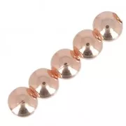 Brass Round beads European manufacture 4 mm Rose Gold Tone x20