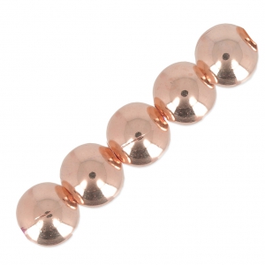 Brass Round beads European manufacture 4 mm Rose Gold Tone x20