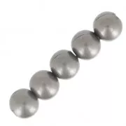 Brass Round beads European manufacture 5 mm Old Silver Tone x20