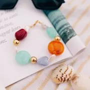 Brass Round beads European manufacture 10 mm fine Gold plated x5