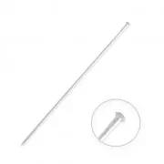 Half-ball fibula without terminator 78 mm Silver Tone x1