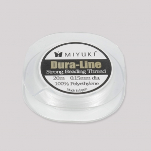 Miyuki Dura-Line wire in woven nylon 0.15 mm Crystal  x20 m