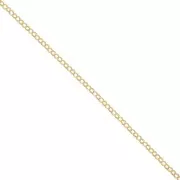 925 sterling silver chain 2,2 mm fine Gold plated x 50cm