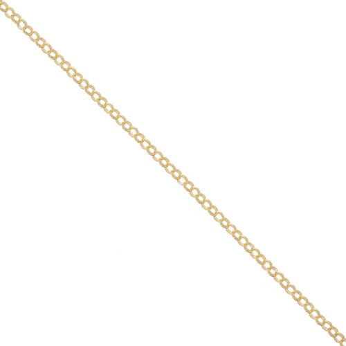 925 sterling silver chain 2,2 mm fine Gold plated x 50cm