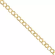 925 sterling silver chain 2,2 mm fine Gold plated x 50cm